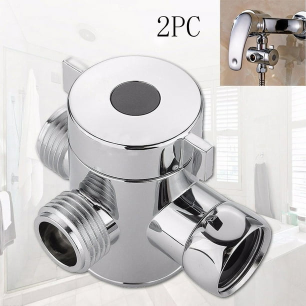 Practical 3-Way Shower Head Diverter Valve Sprayer Arm Mount T-Adapter Diverter